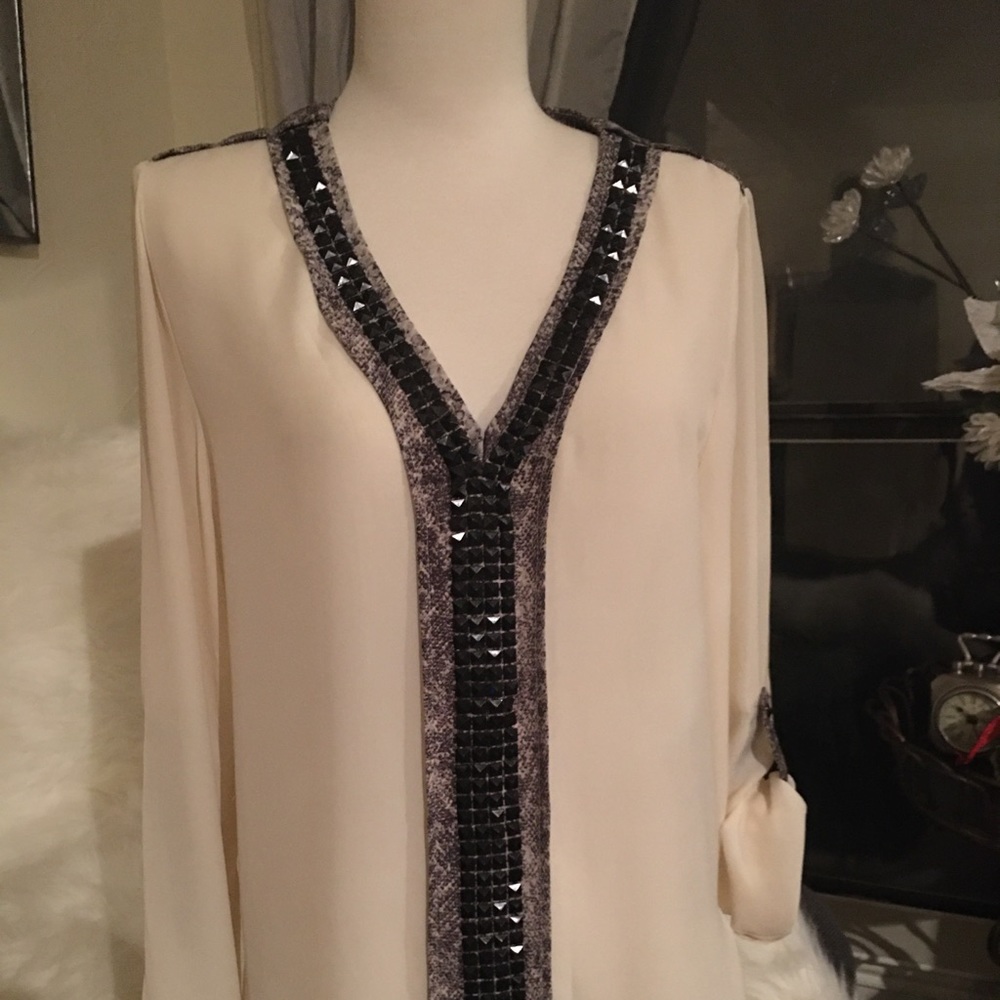 Kelsie off white blouse embellished